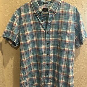 J Crew Slim short sleeve button up plaid